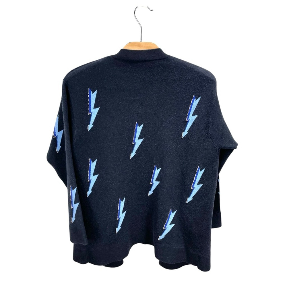 Sandro Juste Lightning Bolt Open Front Cardigan Size 1/ S - Picture 4 of 8
